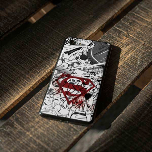 DC Comics Superman Comic Pattern Logo in Red Google Pixel 3 XL Skin